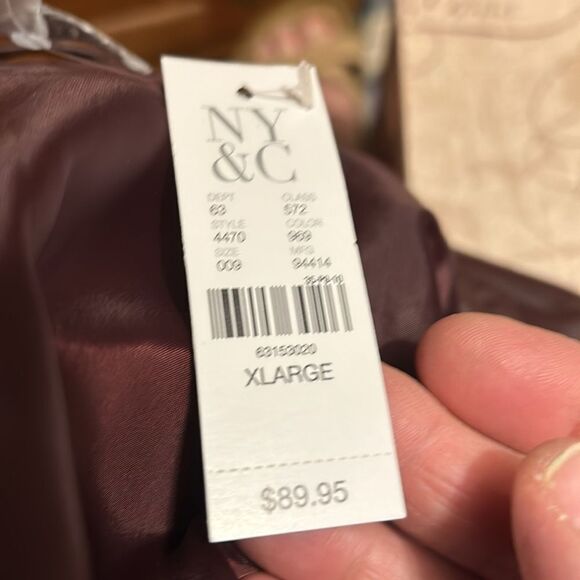 NWT New York & Company PU Leather Jacket Brown - Picture 7 of 7